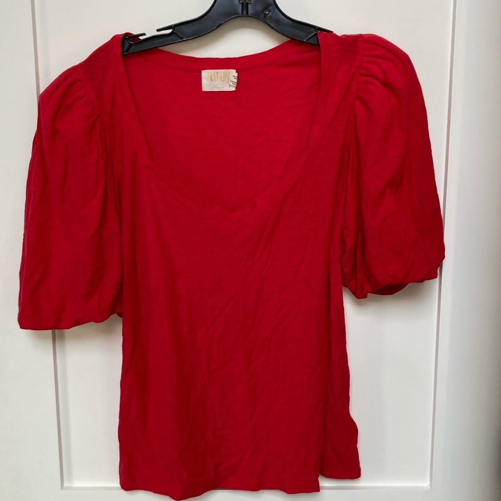 Nation LTD Red Short Sleeve Tee